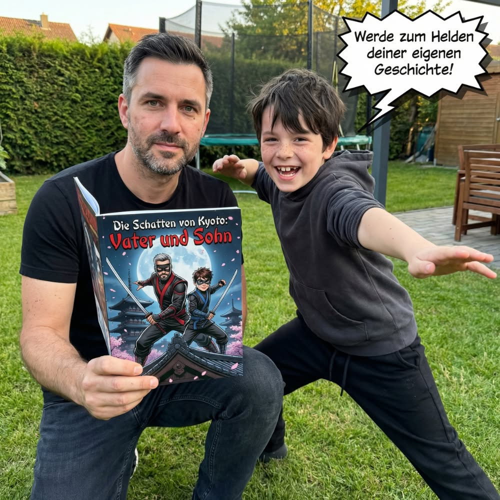 Elternteil und Kind als Ninjas!