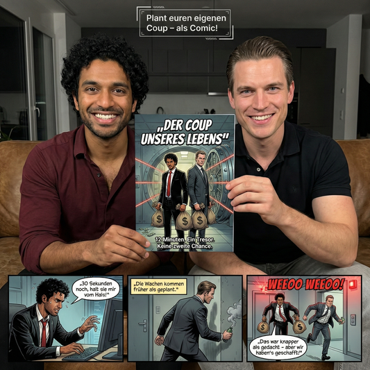 Bankraub-Comic: Schmiede deinen Meisterplan