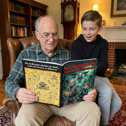Großvater mit Enkelkind gegen Monster!